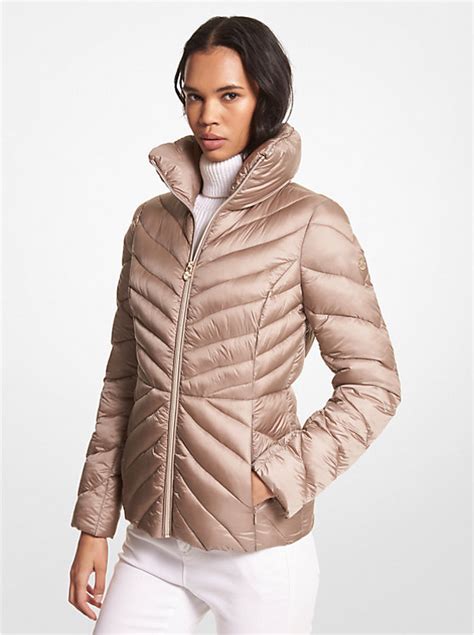 michael kors packable down fill jacket|michael kors reversible puffer jacket.